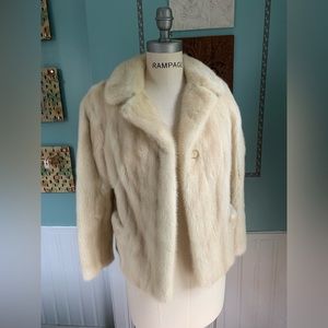 Vintage white mink coat purported to be owned by socialite Mrs. Henry Ford II